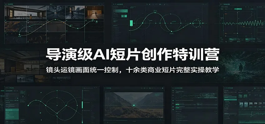 AI导演特训营：镜头掌控与画面统一，商业短片实操教学全攻略（更新）_趣客盟