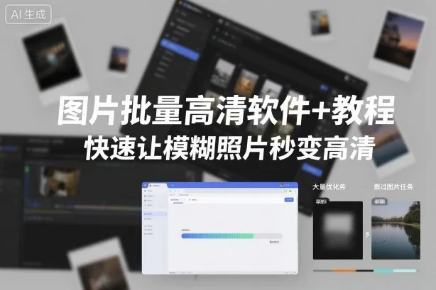 图片批量高清软件+教程，快速让模糊照片秒变高清-趣酷猫资源网