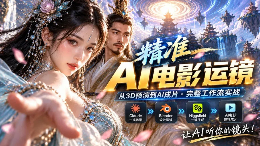 AI视频运镜新突破！Claude+Blender+Higgsfield免费插件深度评测，精准运镜技术揭秘 - 趣客盟
