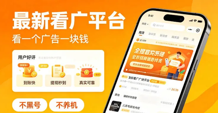 最新看广平台，看一个广告一块钱，好评无数，不黑号，不养机【揭秘】_趣客盟