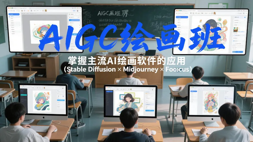 AIGC绘画班，掌握主流Ai绘画软件的应用（Stable Diffusion x Midjourney x Fooocus）-趣酷猫资源网