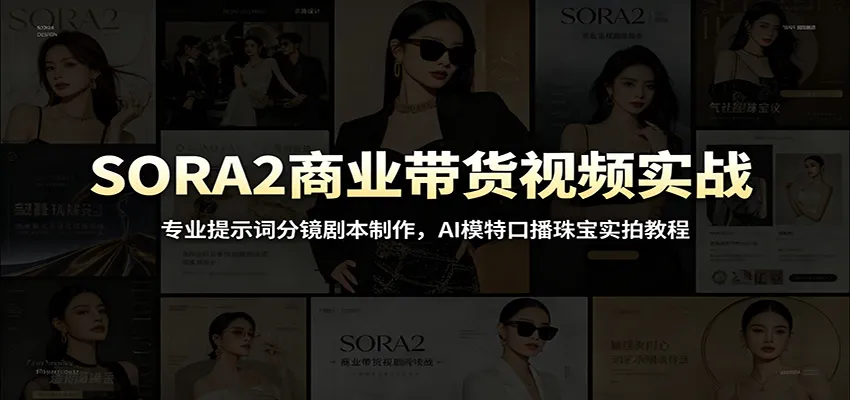 SORA2带货视频制作攻略：专业提示词剧本+AI模特珠宝口播实拍教程，SEO优化版_趣客盟