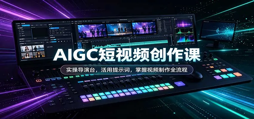 AIGC短视频制作实战课：导演技巧+提示词运用，全流程视频制作攻略 - 趣客盟