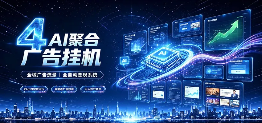 全域流量智能聚合，AI挂机自动赚取佣金，构建长效被动收入副业平台_趣客盟