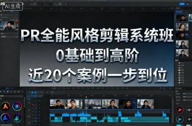PR全能风格剪辑系统班，0基础到高阶，近20个案例一步到位-趣酷猫资源网