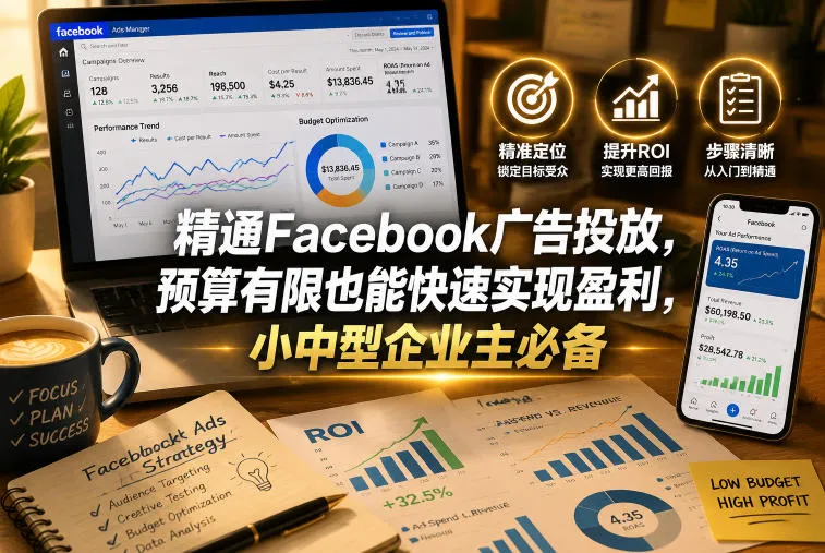 精通Facebook广告投放,预算有限也能快速实现盈利,小中型企业主必备【原创双语字幕】_趣客盟