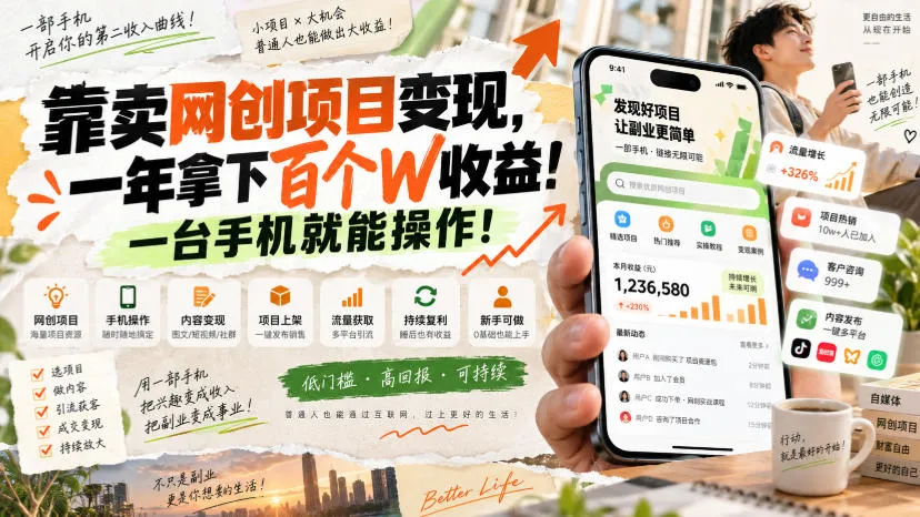 网创小程序轻松变现:虚拟资料一年百万收益,手机操作0成本创业副业! - 趣客盟