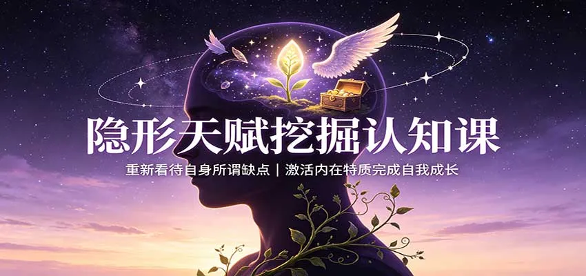 挖掘隐形天赋的认知课程：颠覆自我认知，激活潜能，成就全面成长 - 趣客盟