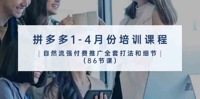 拼多多1-4月份培训课程，自然流强付费推广全套打法和细节（86节课）-趣酷猫资源网