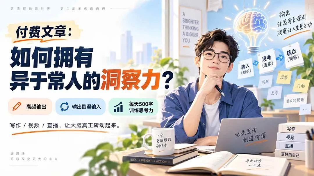 《揭秘洞察力：教你如何培养非凡洞察力的付费文章》 - 趣客盟