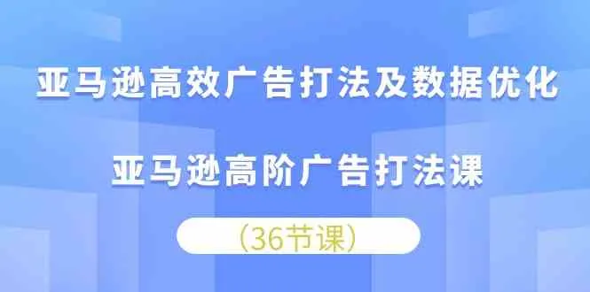 亚马逊高效广告打法及数据优化，亚马逊高阶广告打法课（36节）-趣酷猫资源网