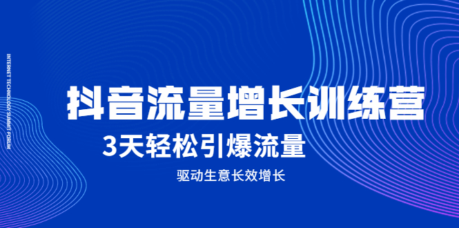 抖音流量增长训练营，3天轻松引爆流量，驱动生意长效增长 - 趣酷猫
