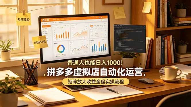 拼多多电商机器人开店教程:月入1-5万自动运营,创业新机遇_趣客盟