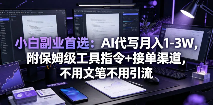 AI代写副业攻略:月入1-3W,小白必看!保姆级工具指令+接单秘籍,无需文笔引流【独家揭秘】_趣客盟