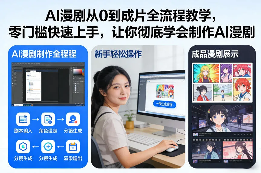 AI漫剧从0到成片全流程教学，零门槛快速上手，让你彻底学会制作AI漫剧【保姆级教程】-趣酷猫资源网