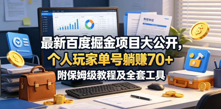 最新百度掘金项目大公开，个人玩家单号躺賺70+，附保姆级教程及全套工具【揭秘】_趣客盟