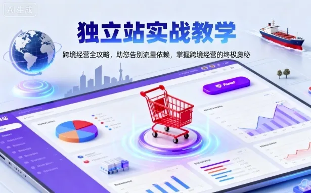 独立站实战教学，跨境经营全攻略，助您告别流量依赖，掌握跨境经营的终极奥-趣酷猫资源网
