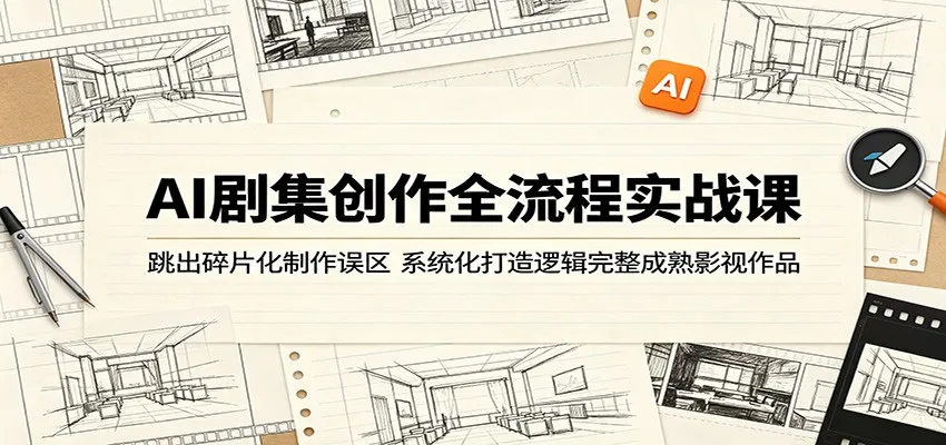 AI剧集创作全流程实战课：跳出碎片化制作误区，系统化打造逻辑完整成熟影视作品_趣客盟