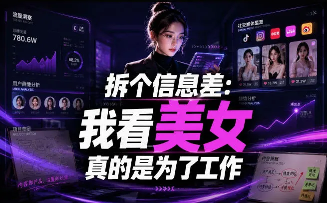 【揭秘】信息差项目：看美女的新颖理由，揭秘高收益秘诀_趣客盟