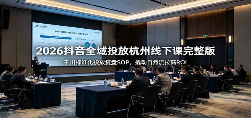 2026杭州抖音电商培训:深度解析千川SOP+自然流直播,免费ROI实战攻略全面揭秘_趣客盟