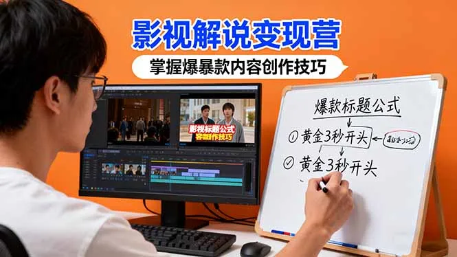 影视解说变现营：通过30+实战案例爆款内容创作技巧，掌握影视解说盈利密码-趣酷猫资源网