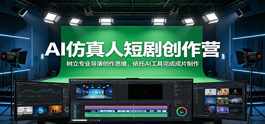 AI仿真人短剧创作营：树立专业导演创作思维，依托AI工具完成成片制作_趣客盟
