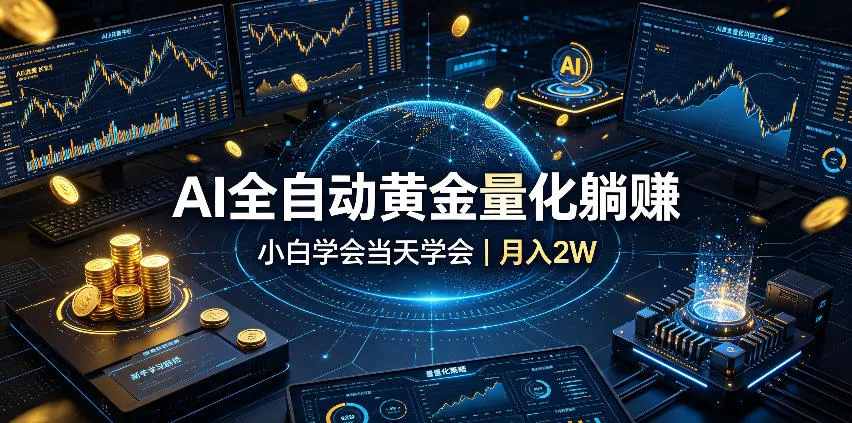 AI量化黄金全自动交易:小白快速上手,月入2万不是梦!【独家揭秘】 - 趣客盟