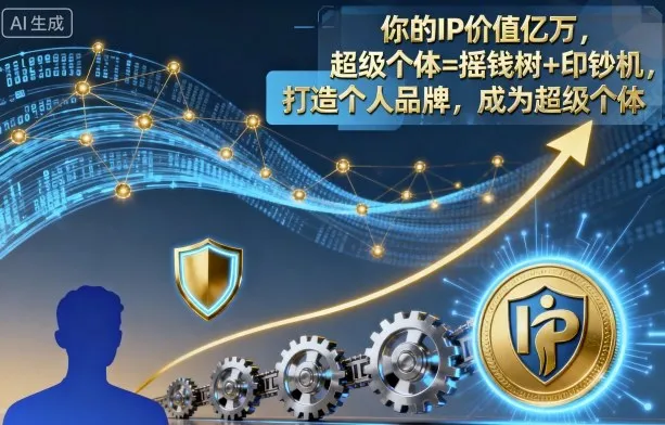 你的IP价值亿万，超级个体=摇钱树+印钞机，打造个人品牌，成为超级个体-趣酷猫资源网