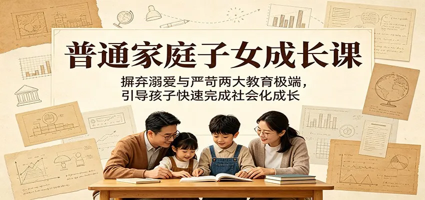 普通家庭子女成长课:摒弃溺爱与严苛两大教育极端,引导孩子快速完成社会化成长 普通家庭子女成长课:摒弃溺爱与严苛两大教育极端,引导孩子快速完成社会化成长