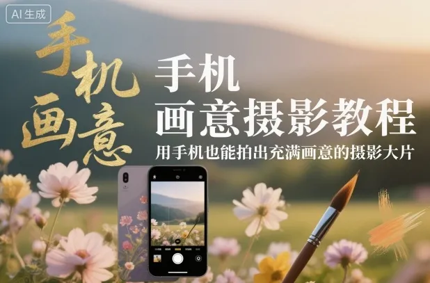 手机画意摄影教程，用手机也能拍出充满画意的摄影大片-趣酷猫资源网