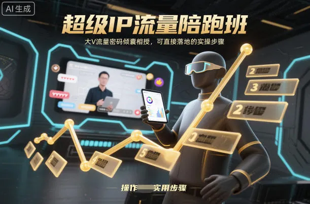 超级IP流量陪跑班，大V流量密码倾囊相授，可直接落地的实操步骤-趣酷猫资源网