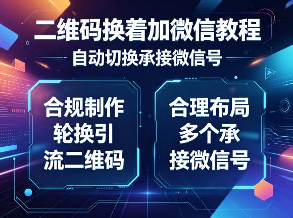 二维码换着加微信教程，自动切换承接微信号，合规制作轮换引流二维码，合理布局多个承接微信号_趣客盟