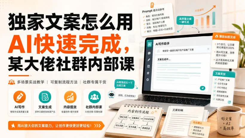 AI助你高效完成独家文案，揭秘大佬社群内部AI快速创作技巧 - 趣客盟