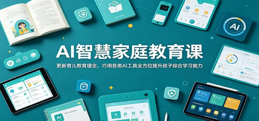 AI智慧家庭教育课：更新育儿教育理念，巧用各类AI工具全方位提升孩子综合学习能力_趣客盟