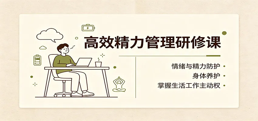 高效精力管理秘籍：情绪防护+身体养护，解锁生活工作掌控力 - 趣客盟