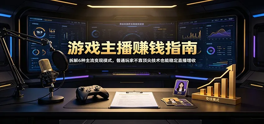 游戏主播赚钱攻略：揭秘6大热门变现途径，零基础玩家轻松实现直播收入增长 - 趣客盟