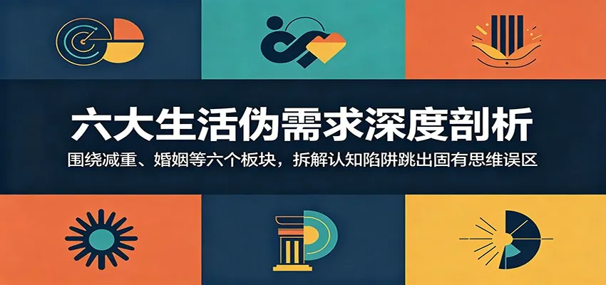 六大生活伪需求深度剖析：围绕减重、婚姻等六个板块，拆解认知陷阱跳出固有思维误区_趣客盟