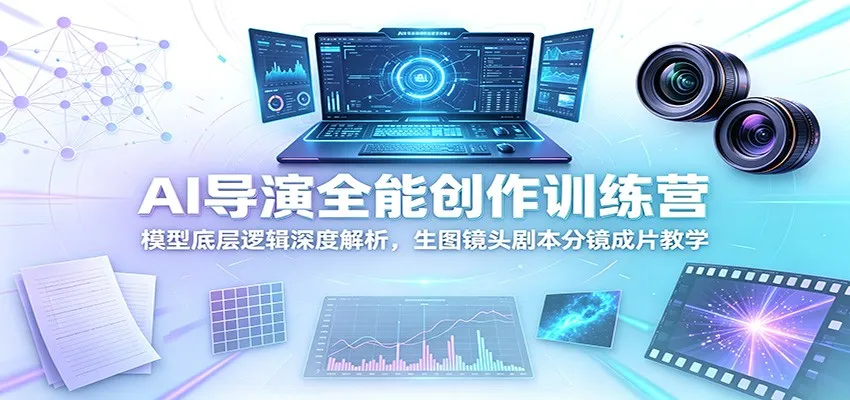 AI导演训练营:深度解析模型底层逻辑,生图到成片全流程剧本分镜教学_趣客盟