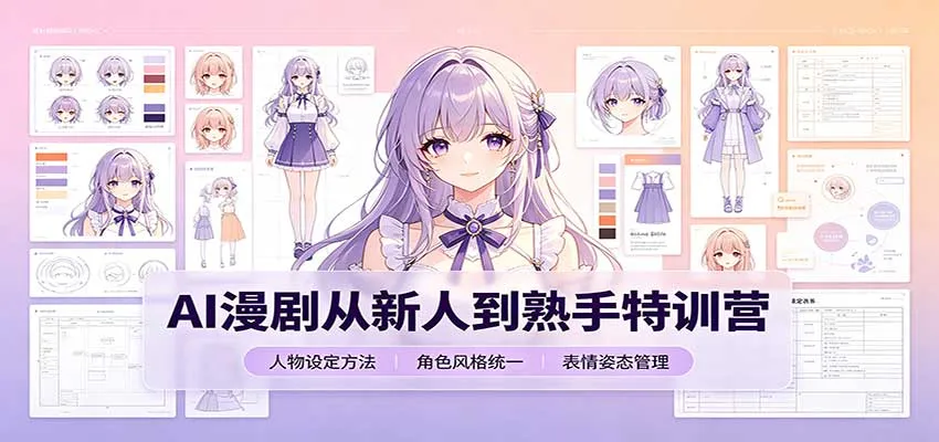 AI漫剧创作实战特训营：剧本分镜、提示词模板、人物设定全攻略及工具资源集锦 - 趣客盟