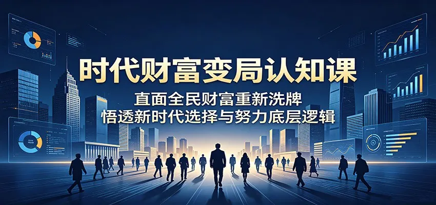 时代财富变局认知课：直面全民财富重新洗牌，悟透新时代选择与努力底层逻辑_趣客盟