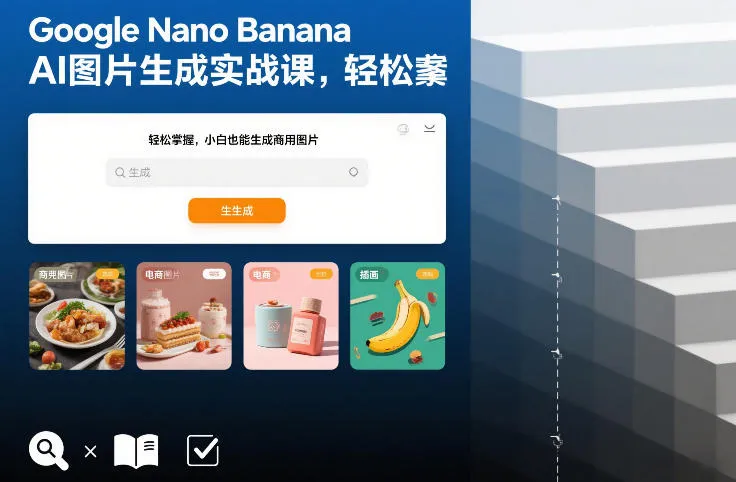 Google Nano Banana AI图片生成实战课，轻松掌握，小白也能生成商用图片-趣酷猫资源网