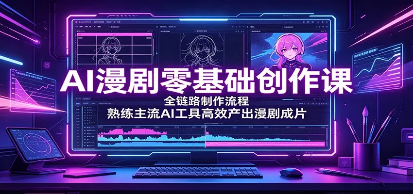 AI漫剧制作全攻略：零基础学习全链路流程，精通主流AI工具快速产出高质量漫剧 - 趣客盟