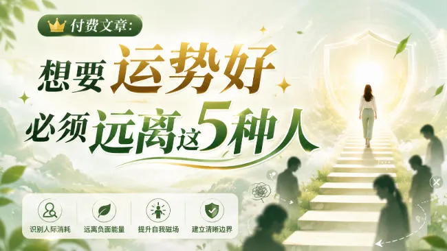 远离这5种人，提升运势：必看付费文章揭秘！ - 趣客盟