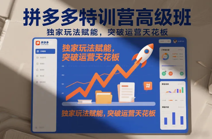 拼多多特训营高阶班，独家玩法赋能，突破运营天花板（更新26年2月）-趣酷猫资源网