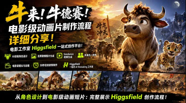 牛德赛动画大片制作揭秘：Higgsfield电影工作室一站式创作流程全解析 - 趣客盟