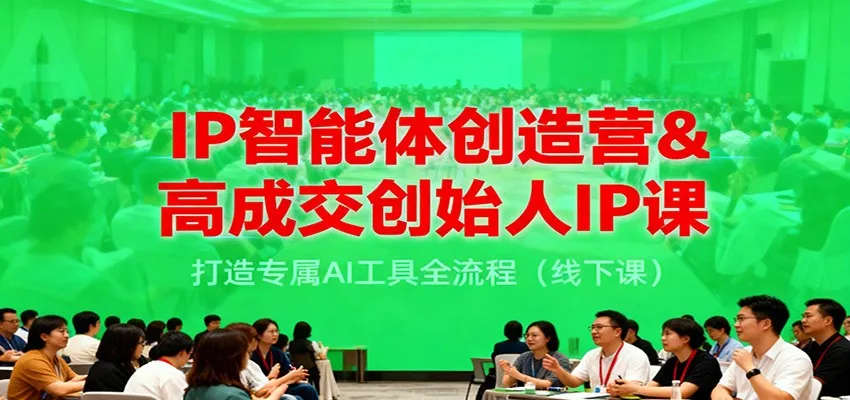 IP智能体创造营&高成交创始人IP课，打造专属AI工具全流程（线下课）-趣酷猫资源网