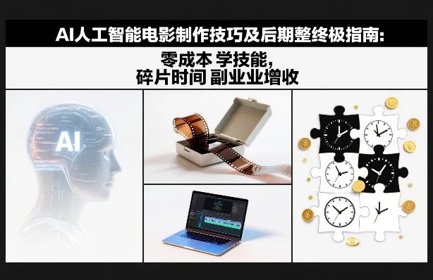 AI人工智能电影制作技巧及后期完整终极指南：零成本学技能，碎片时间副业增收-趣酷猫资源网