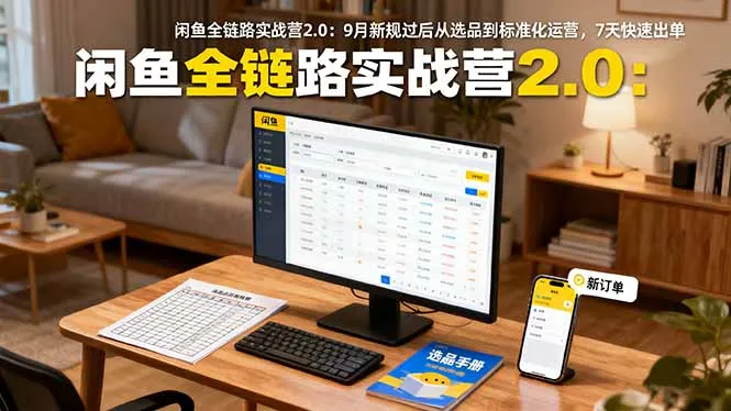 闲鱼全链路实战营2.0：9月新规过后从选品到标准化运营，7天快速出单-趣酷猫资源网