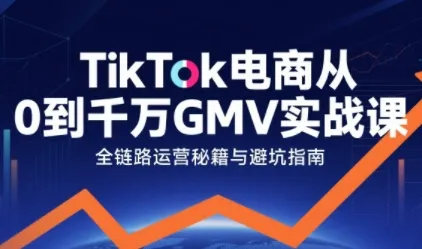 TikTok电商从0到千万GMV实战课，从0到1拆解实战秘籍（更新）-趣酷猫资源网