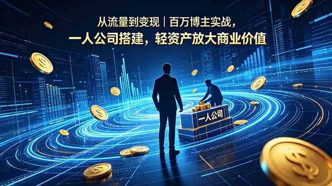从流量到变现｜百万博主实战，一人公司搭建，轻资产放大商业价值_趣客盟
